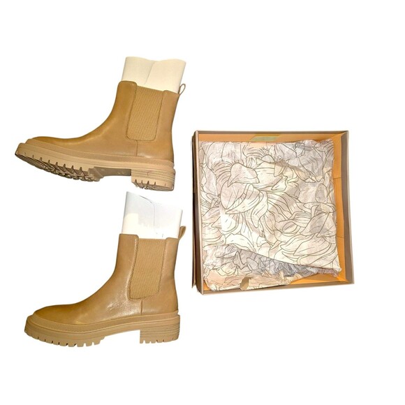 Crown Vintage cv-gianza Womens boots Leather Chelsea Minimalist Preppy 7.5M - Picture 3 of 6